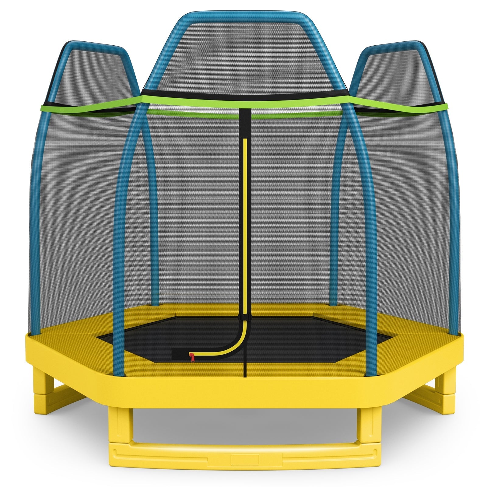 7 Feet Kids Recreational Bounce Jumper Trampoline-Yellow