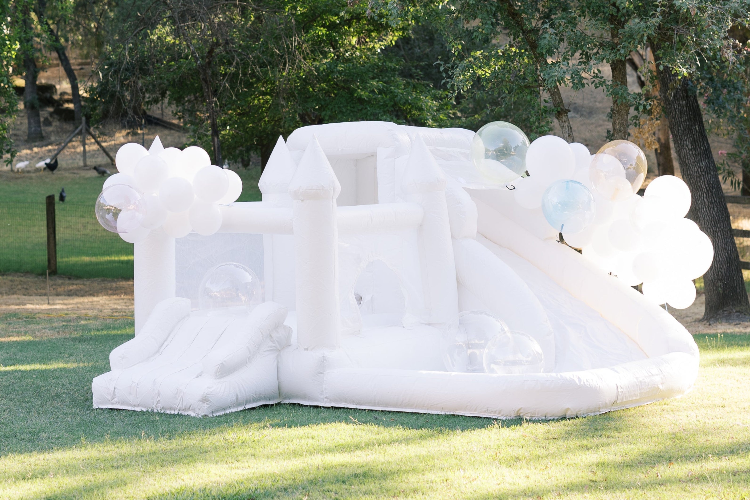 White COMBO Bounce and Splash Water Slide