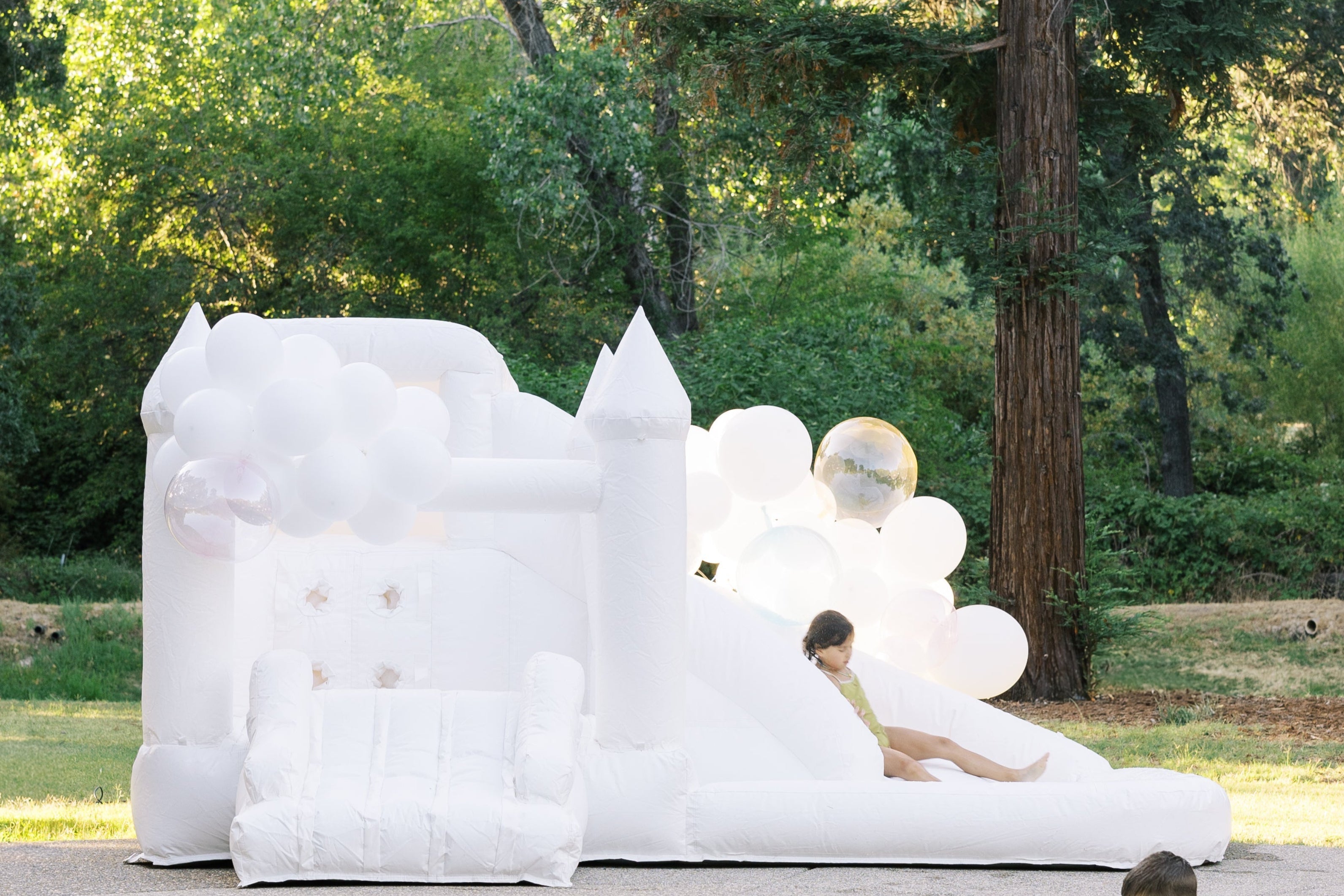 White COMBO Bounce and Splash Water Slide