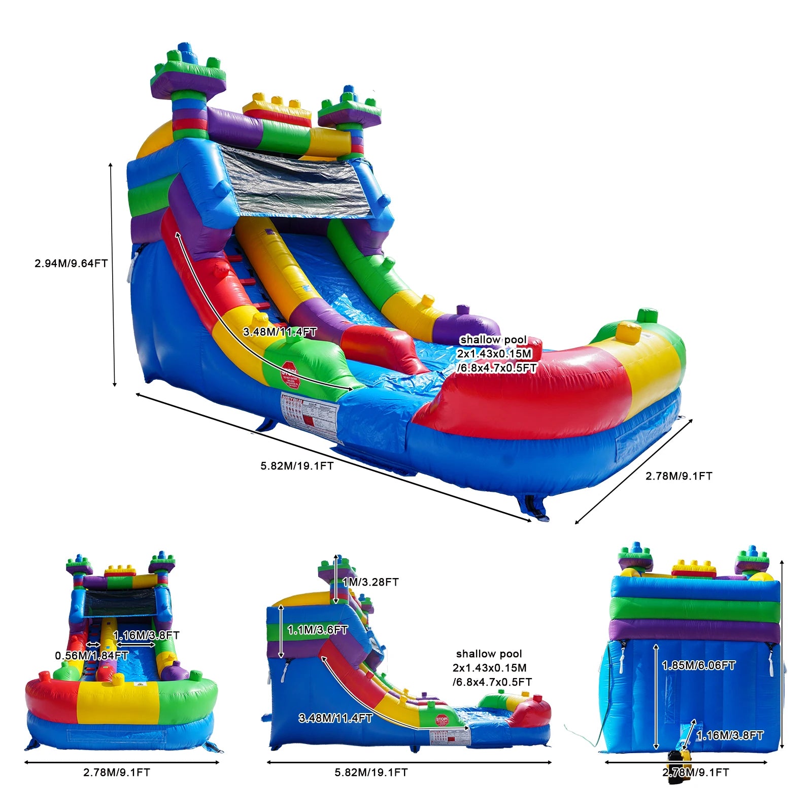 Semi-Commercial Inflatable Water Slide Bounce House