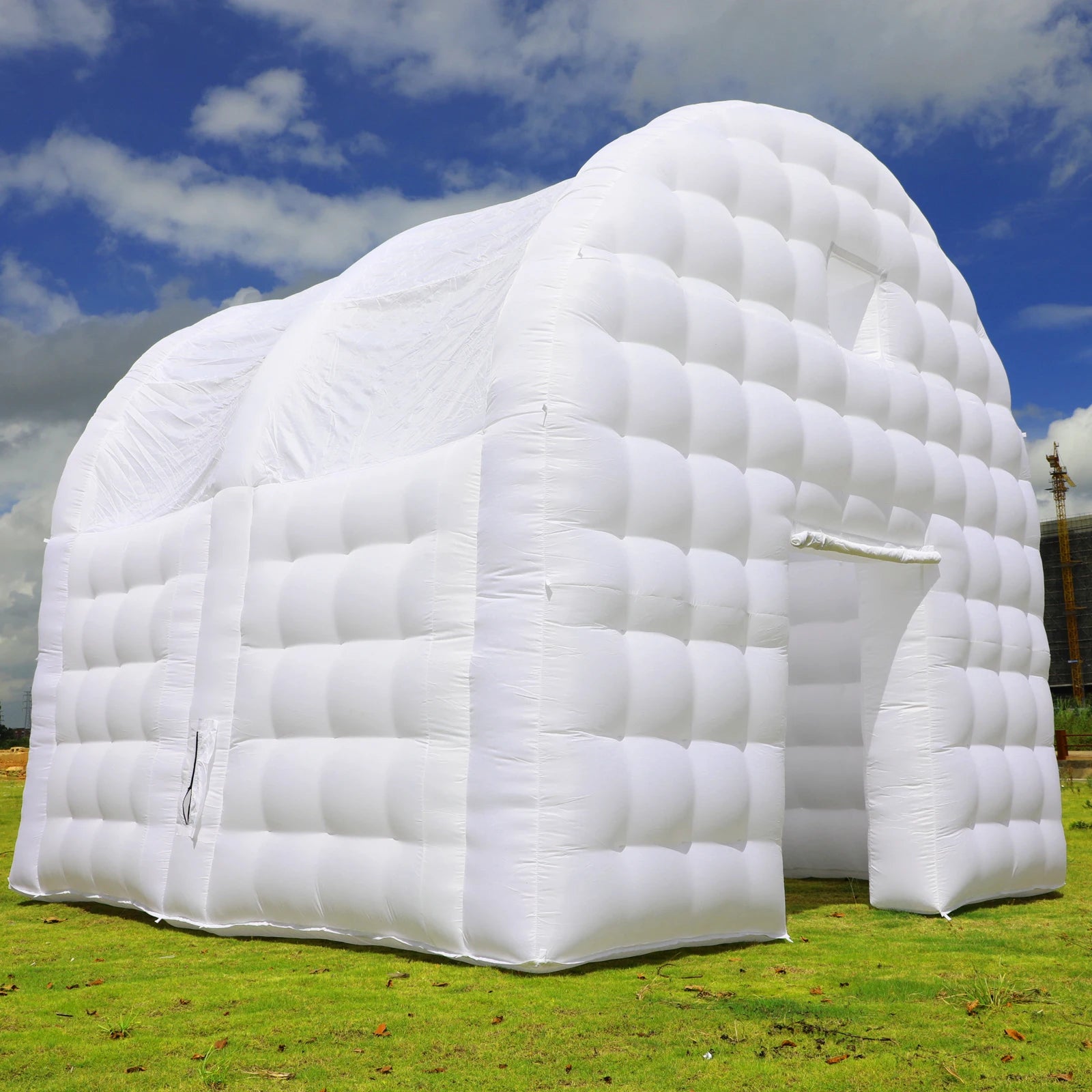 Inflatable White Party Tent 15x15x14FT – Large Square Gazebo Event Room with 950W Blower