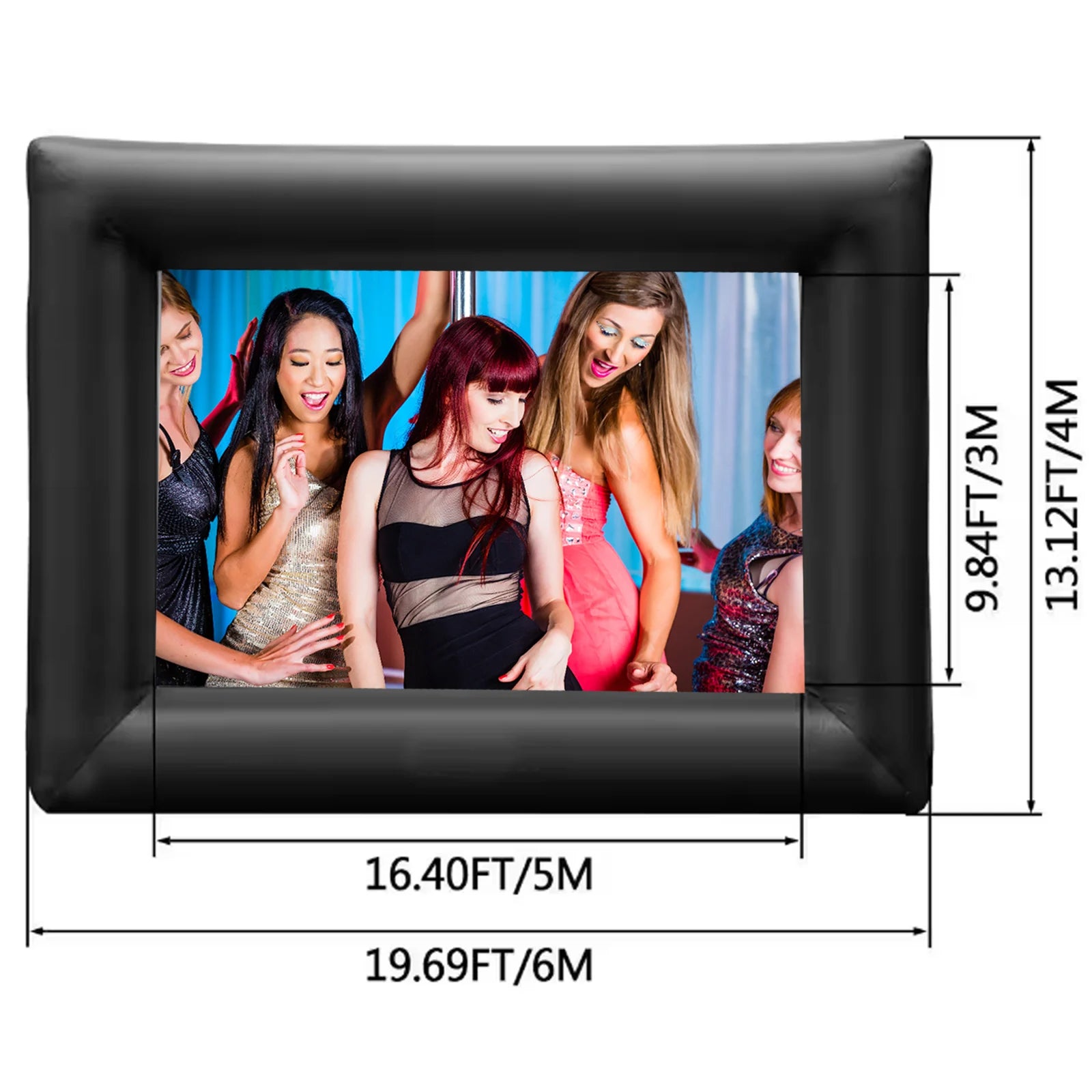 Inflatable Projector Screen – 24FT Outdoor Blow Up Screen with Blower, Oxford Fabric