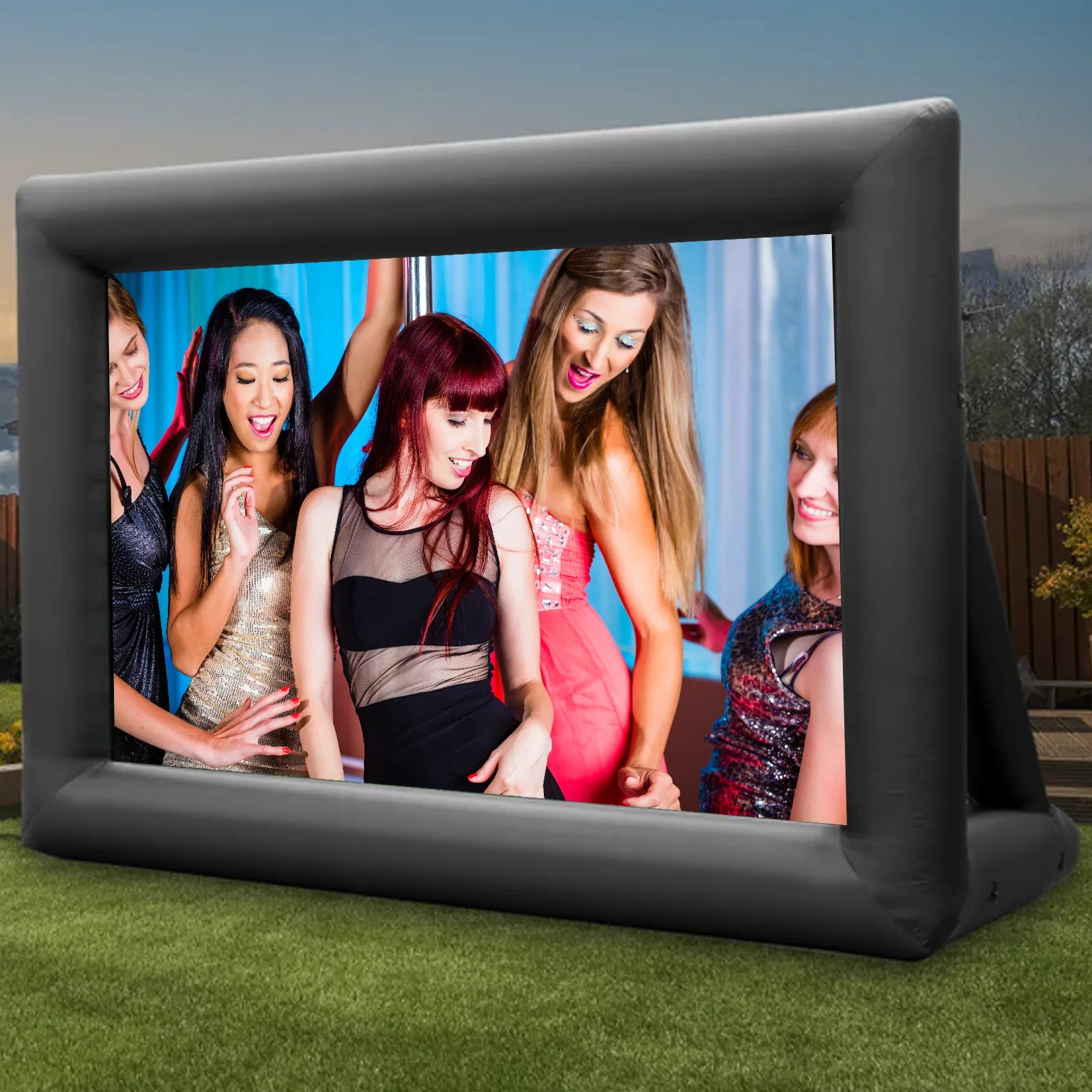 Inflatable Projector Screen – 24FT Outdoor Blow Up Screen with Blower, Oxford Fabric