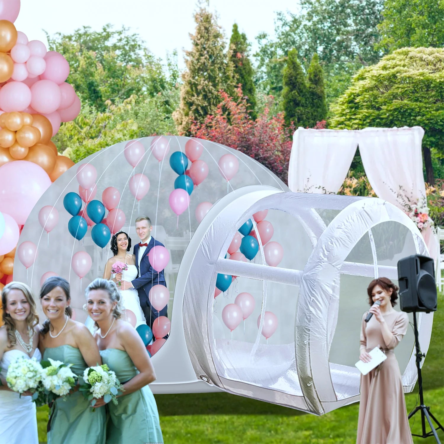 10FT Inflatable Bubble House with 100 Balloons
