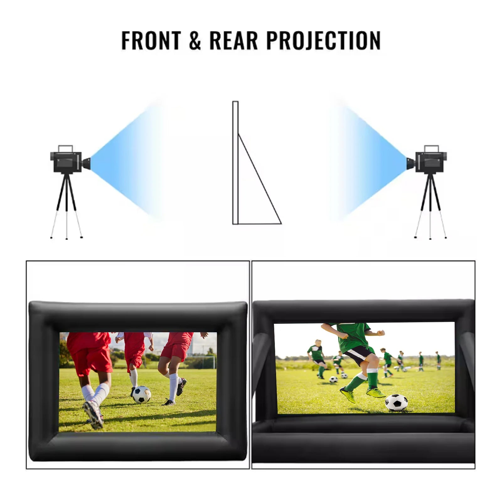 Inflatable Projector Screen 22FT – Outdoor Blow Up Movie Screen with Air Blower Oxford Fabric