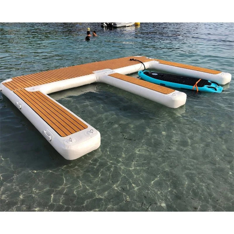 Inflatable E Dock Platform 13FT – Luxury Non-Slip Water Floating Mat for Lake, Pool & Jet Ski Dock