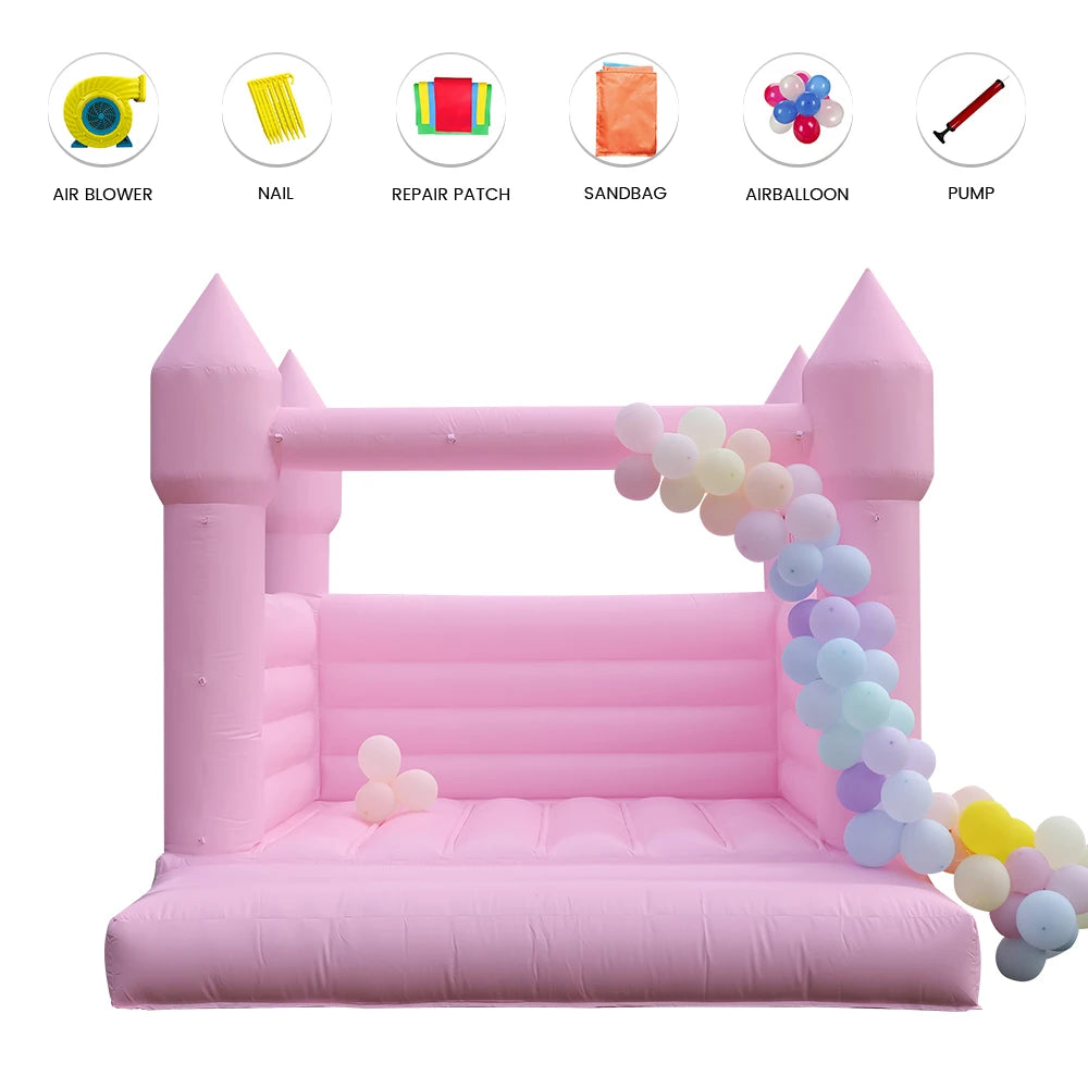 13x12FT White Inflatable Bounce House Castle
