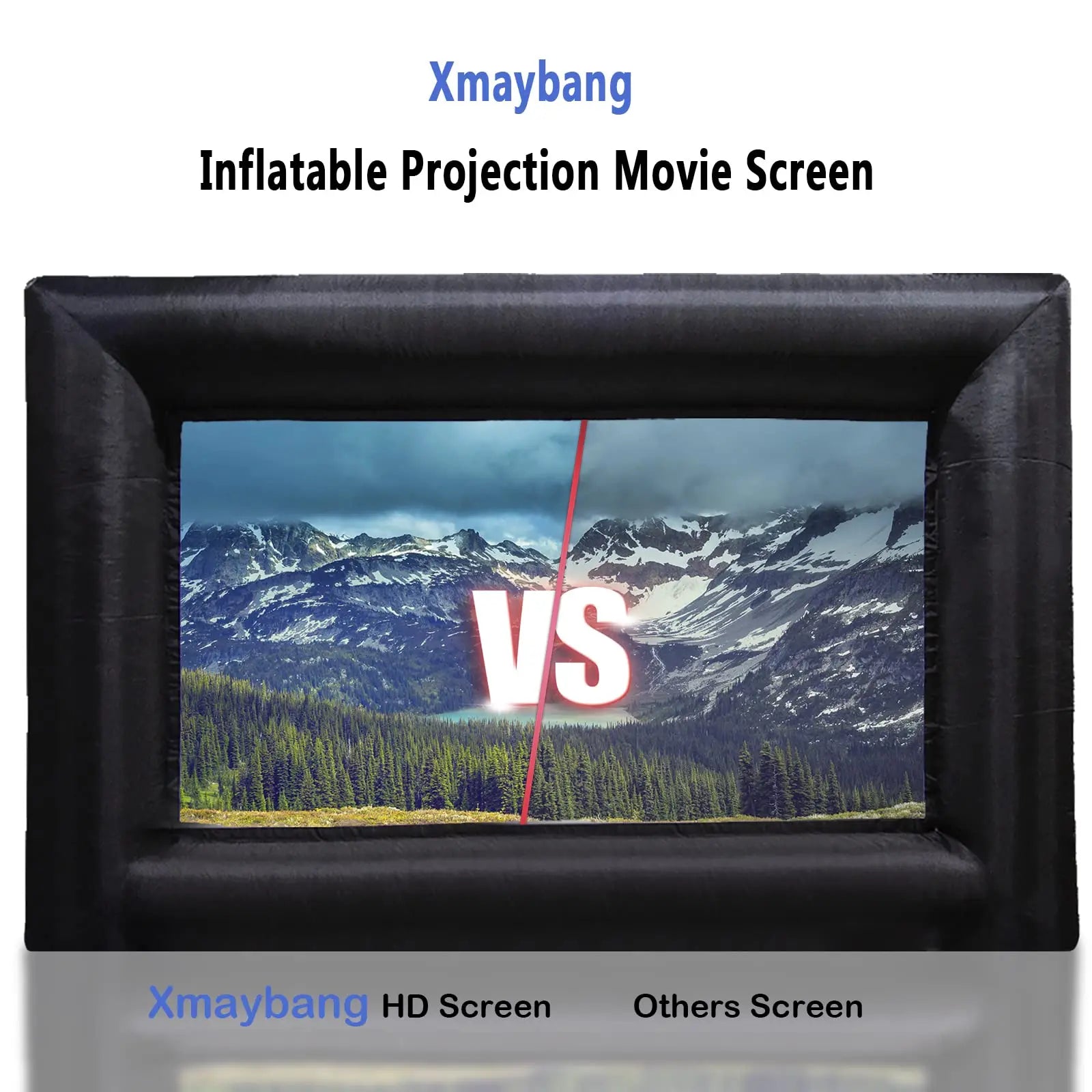 Inflatable Movie Screen 18FT – Outdoor Projector Screen Blow Up with Air Blower & Carry Bag