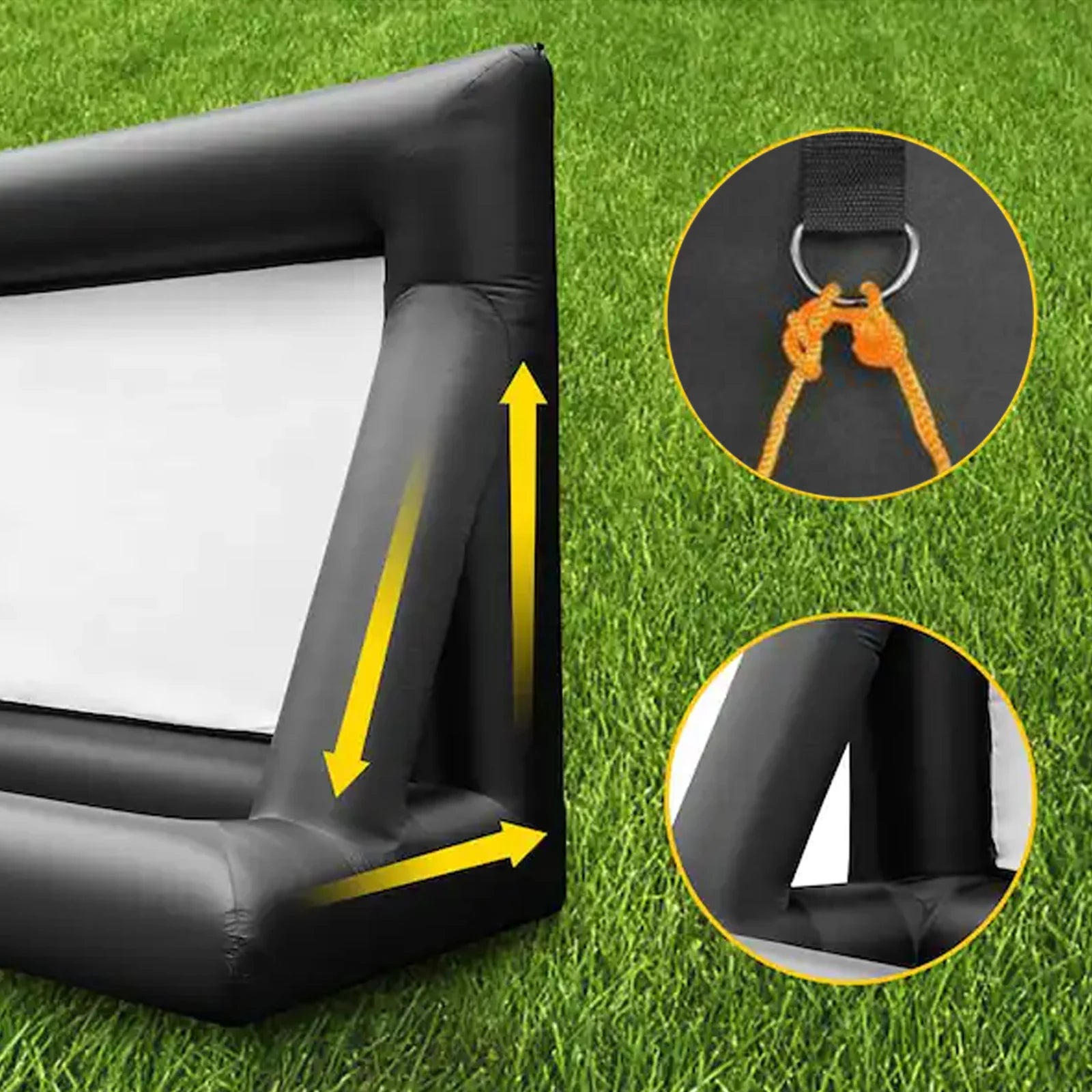 Inflatable Projector Screen 22FT – Outdoor Blow Up Movie Screen with Air Blower Oxford Fabric
