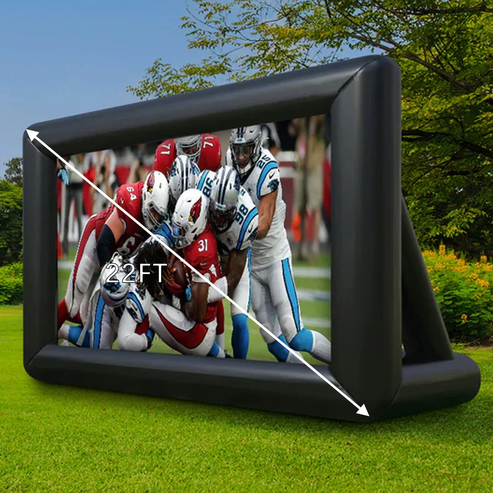 Inflatable Projector Screen 22FT – Outdoor Blow Up Movie Screen with Air Blower Oxford Fabric