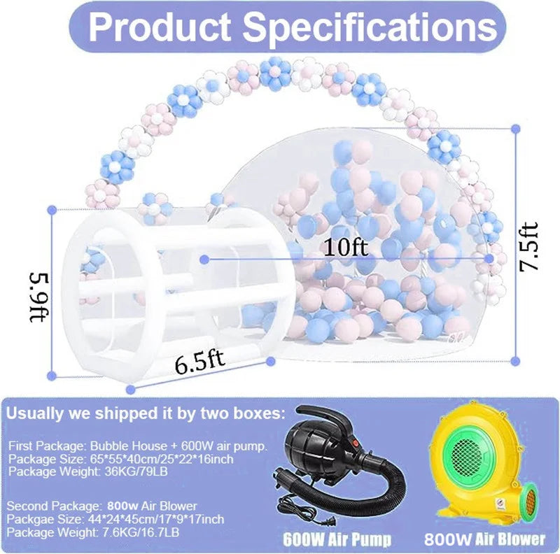 Inflatable Transparent Bubble Dome Tent