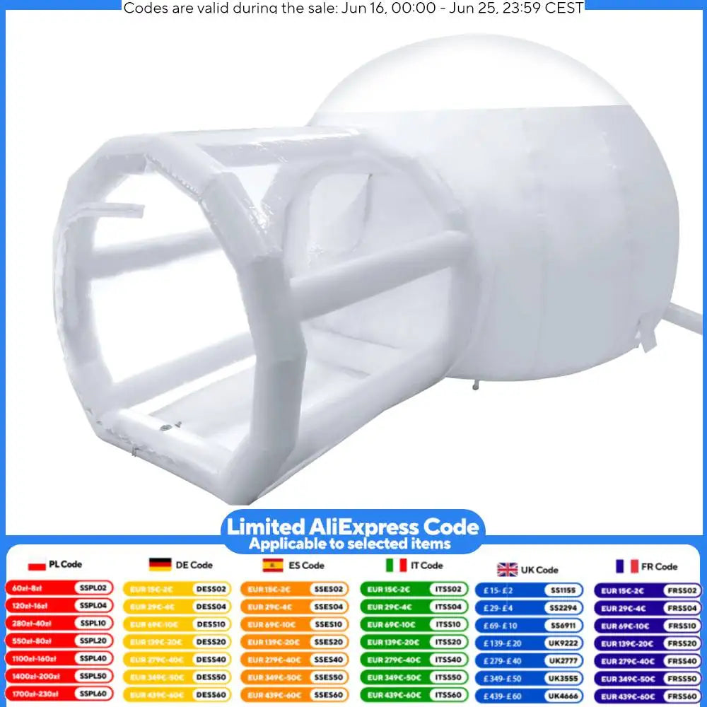 Inflatable Bubble Dome Tent 7.9x9.8ft