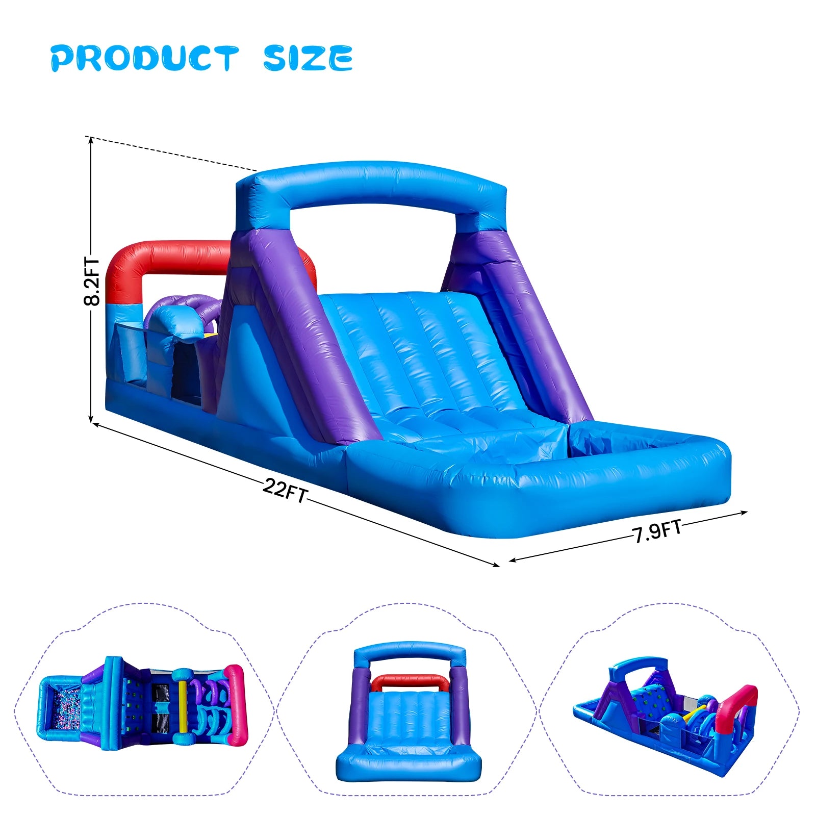 6.7m Commercial Inflatable Obstacle Course Castle