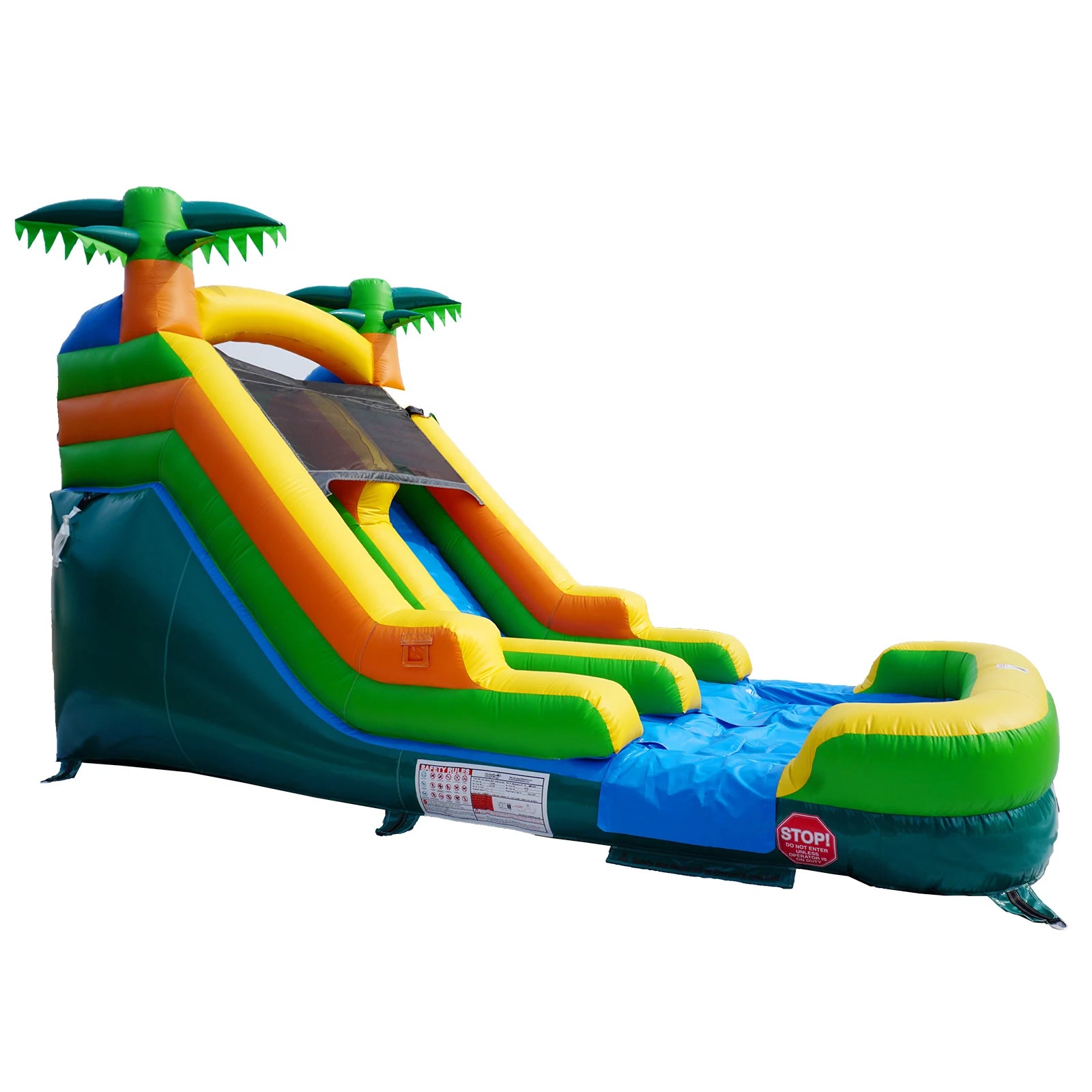 Inflatable Commercial Water Slide – High Slide with Shallow Pool, 20'x9.4'x13' Outdoor Backyard