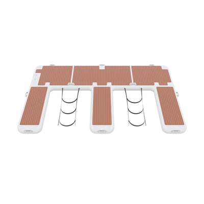 Inflatable E Dock Platform 13FT – Luxury Non-Slip Water Floating Mat for Lake, Pool & Jet Ski Dock