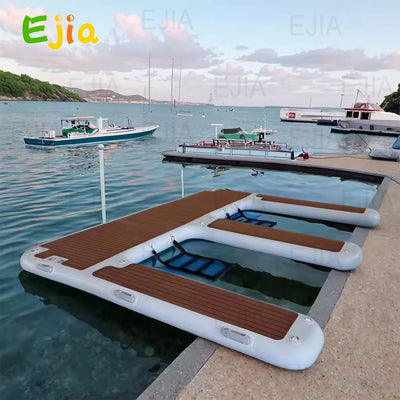 Inflatable E Dock Platform 13FT – Luxury Non-Slip Water Floating Mat for Lake, Pool & Jet Ski Dock