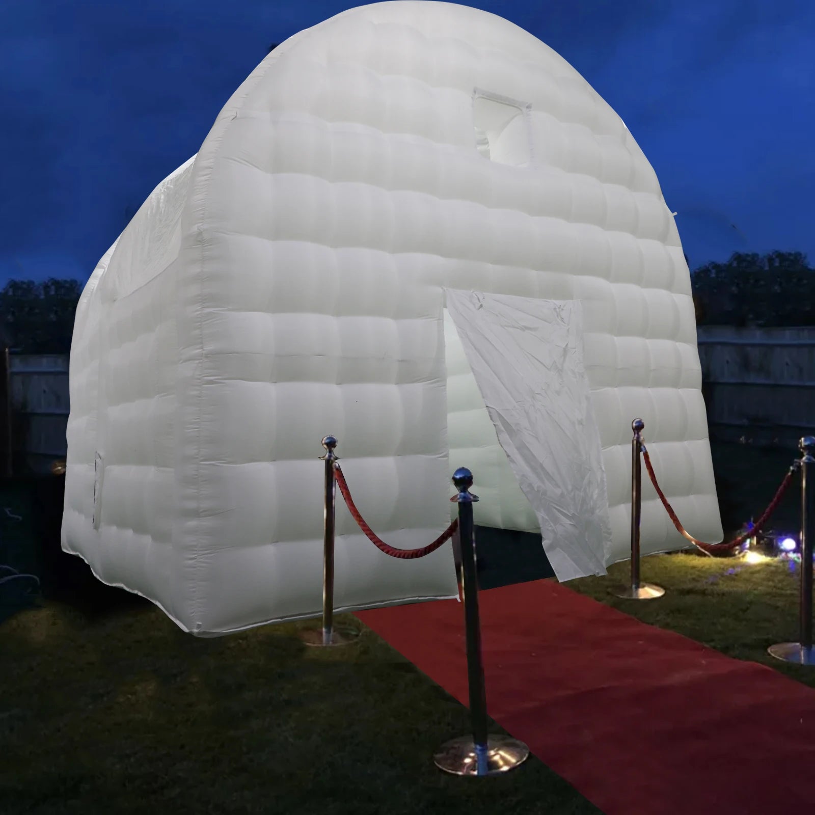 Inflatable White Party Tent 15x15x14FT – Large Square Gazebo Event Room with 950W Blower