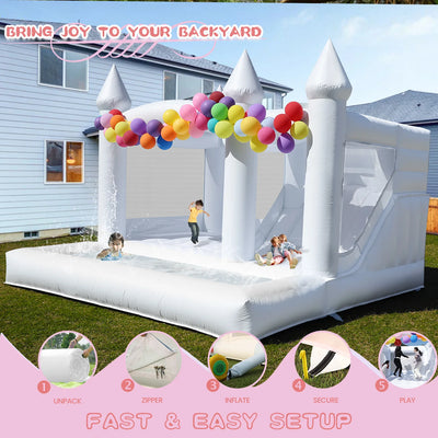 13ft White Inflatable Wedding Bounce House