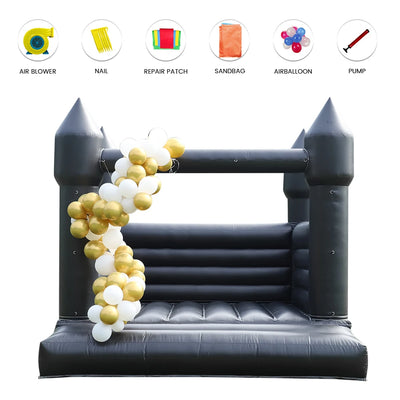13x12FT White Inflatable Bounce House Castle
