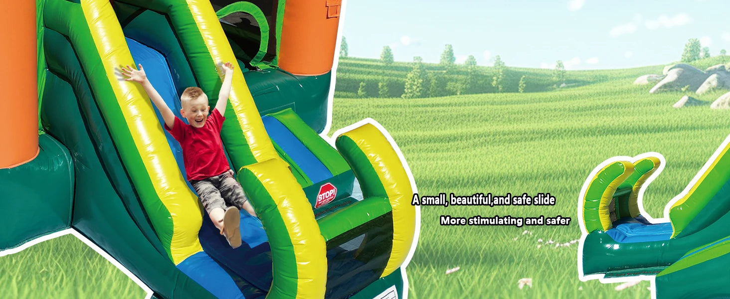 Inflatable Bounce House with Slide – Large 17'x13'x12', 100% PVC Commercial Grade for Big Kids & Adults