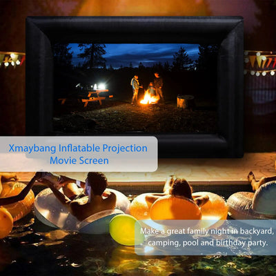 Inflatable Movie Screen 18FT – Outdoor Projector Screen Blow Up with Air Blower & Carry Bag
