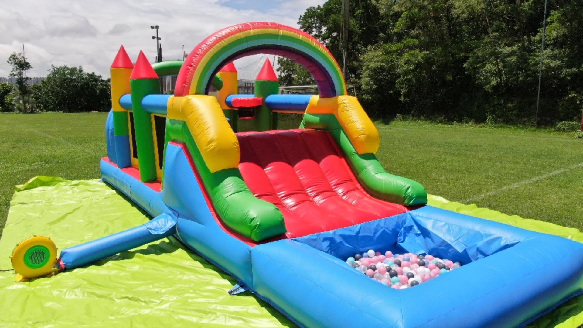 Inflatable Obstacle Course Pool for Kids