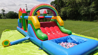 Inflatable Obstacle Course Pool for Kids