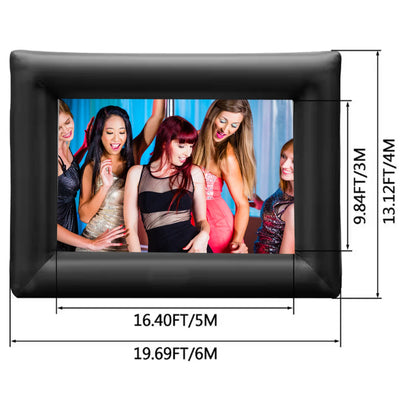 Inflatable Projector Screen – 24FT Outdoor Blow Up Screen with Blower, Oxford Fabric