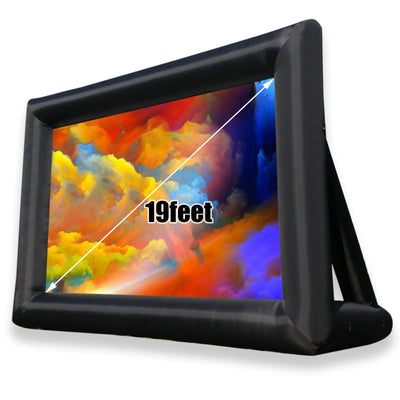 Inflatable Movie Screen – 19FT Outdoor Projector Screen with Air Blower & Storage Bag