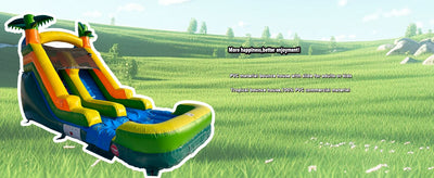 Inflatable Commercial Water Slide – High Slide with Shallow Pool, 20'x9.4'x13' Outdoor Backyard