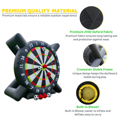 10FT Inflatable Soccer Golf Darts Board