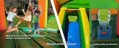 Inflatable Bounce House with Slide – Large 17'x13'x12', 100% PVC Commercial Grade for Big Kids & Adults