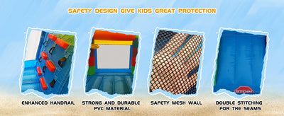 PVC Inflatable Bounce House for Big Kids,Large Jumping House with Built in Slide,Semi-commercial,Outdoor Backyard Birthday Party