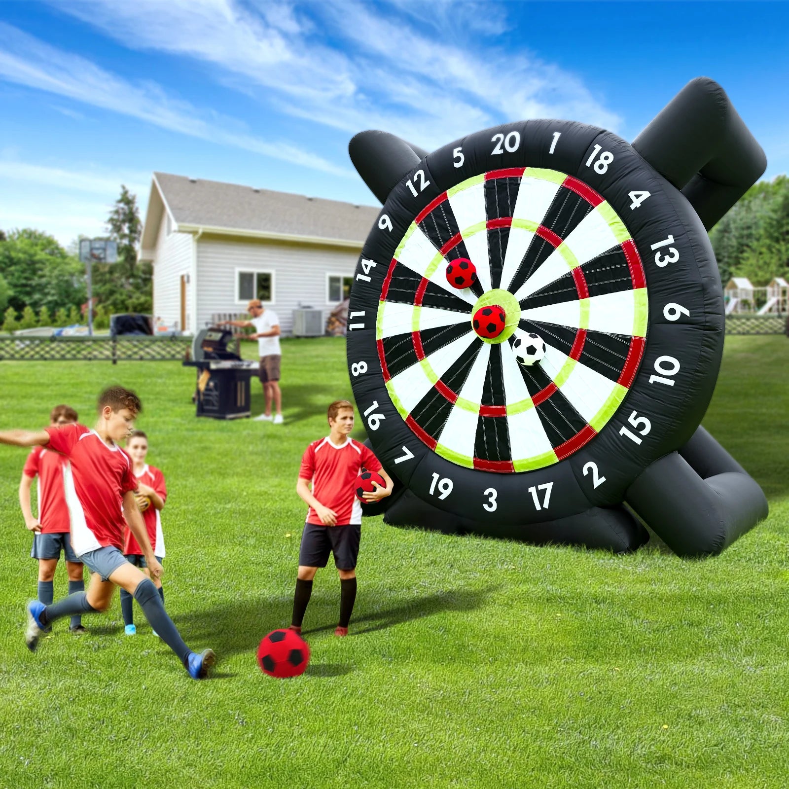 10FT Inflatable Soccer Golf Darts Board