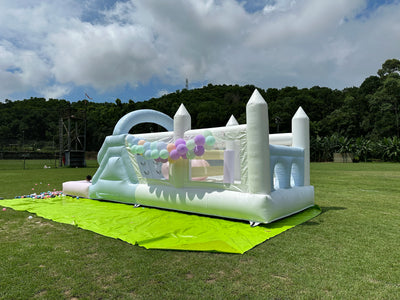 Inflatable Macaroon Water Slide & Ball Pool