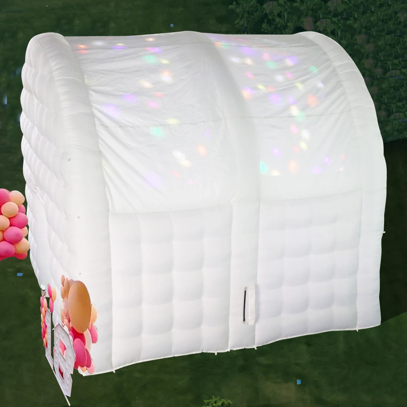 Inflatable White Party Tent 15x15x14FT – Large Square Gazebo Event Room with 950W Blower