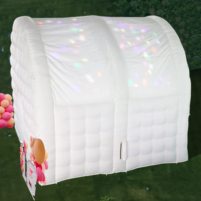 Inflatable White Party Tent 15x15x14FT – Large Square Gazebo Event Room with 950W Blower
