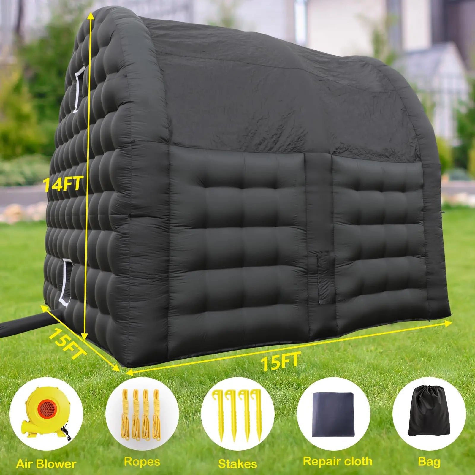 Inflatable Nightclub 15x15x14FT – Outdoor Gazebo for Events, Parties & Commercial Use with Blower
