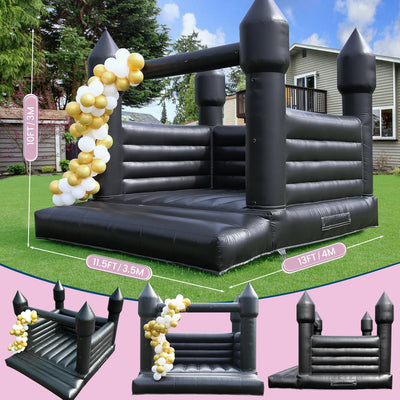 13FT White Inflatable Castle with Trampoline