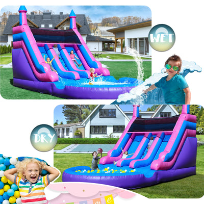 6.4m Commercial Inflatable Double Water Slide