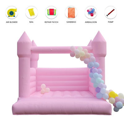 13x12FT White Inflatable Bounce House Castle