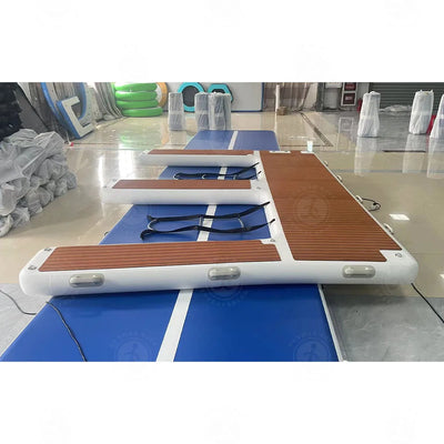 Inflatable E Dock Platform 13FT – Luxury Non-Slip Water Floating Mat for Lake, Pool & Jet Ski Dock