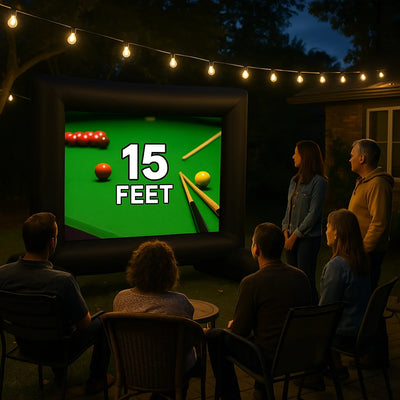 Inflatable Movie Screen – Outdoor Projector Screen with Air Blower, Front/Rear Projection, Easy Setup