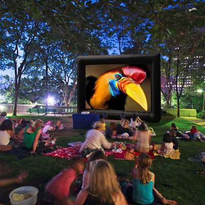 Inflatable Movie Screen – 19FT Outdoor Projector Screen with Air Blower & Storage Bag