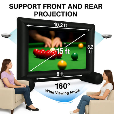 Inflatable Movie Screen – Outdoor Projector Screen with Air Blower, Front/Rear Projection, Easy Setup