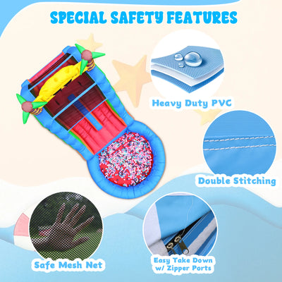 23FT Commercial Giant PVC Inflatable Bounce House Dual Water Slides Water Park Children's playground, children's toys