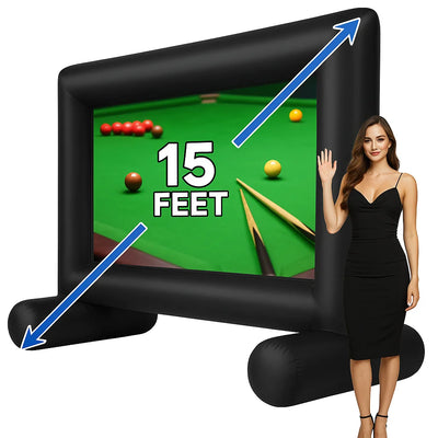 Inflatable Movie Screen – Outdoor Projector Screen with Air Blower, Front/Rear Projection, Easy Setup