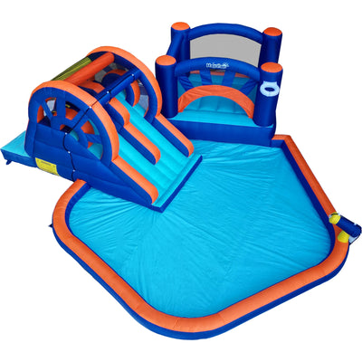 Inflatable Water Park Bounce House with Dual Slides