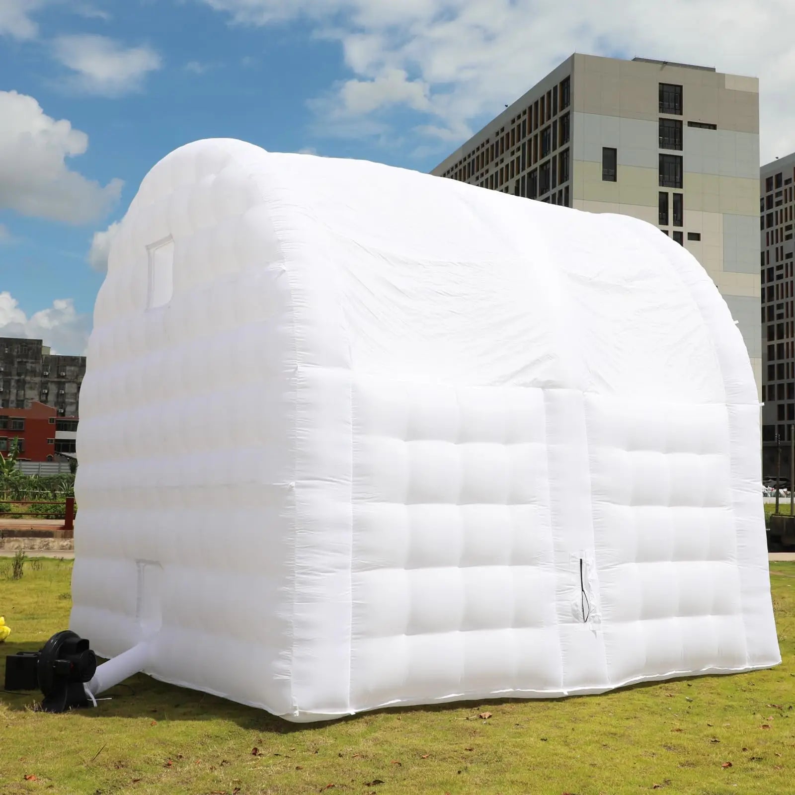 Inflatable Event Tent – Large White Inkjet Square Gazebo, 15x15x14FT with Blower