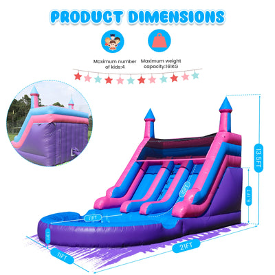 6.4m Commercial Inflatable Double Water Slide